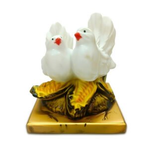 LOVE BIRDS PAIR POLYSTONE STATUS