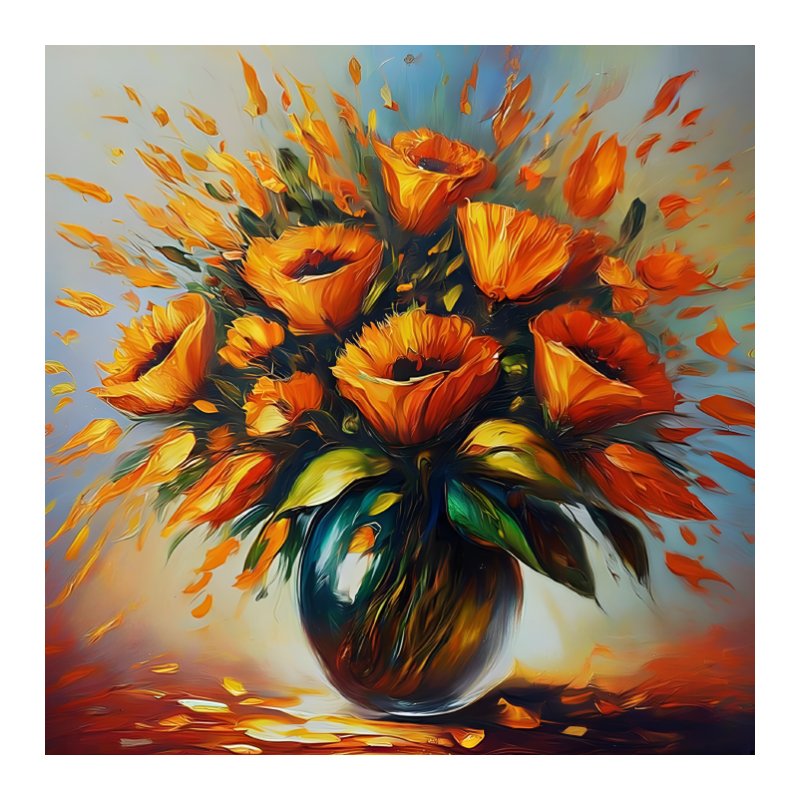 Oil Painting Artistic Image Beautiful Flora