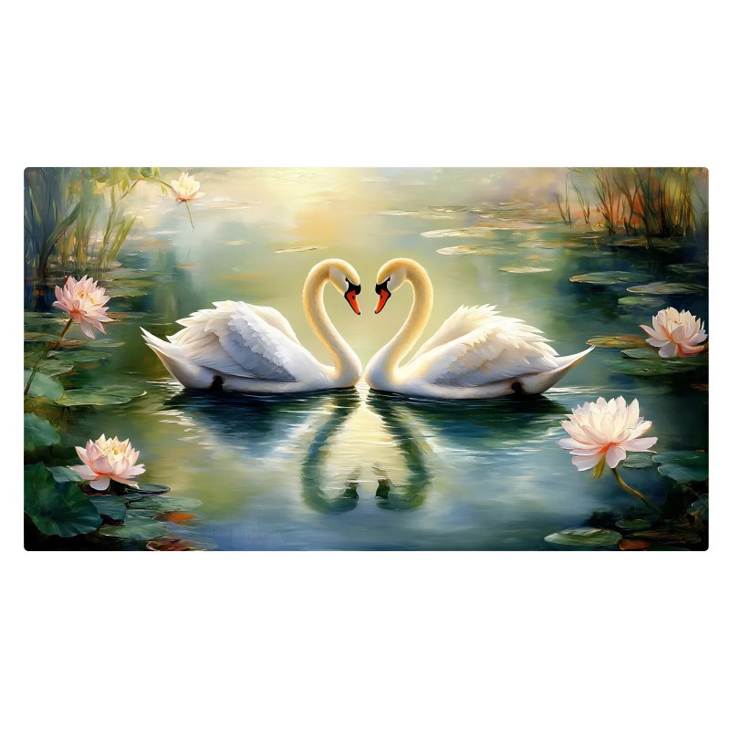 Painting of two Swans
