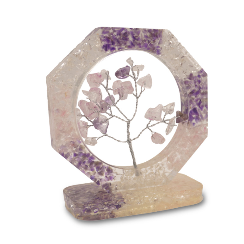 Amethyst and Rose Quartz Crystal Tree